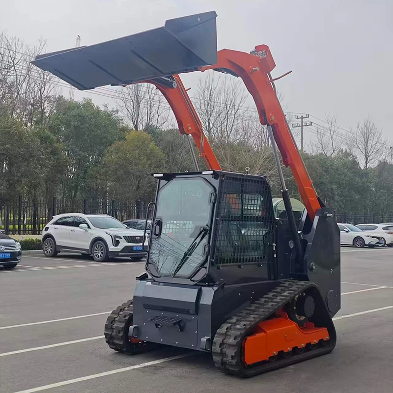 4 Wheel Drive Compact Skid Steer Loader Quick Attach System For Farming And Land Clearing Implements Support