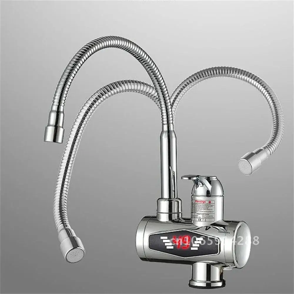 

Electric Faucet Kitchen Bathroom Instant Heating Faucet Water Warm Model Water Digital Dual-use Faucet Cold with and LED Display