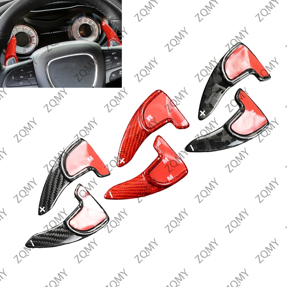 

Carbon Fiber Steering Wheel Shift Paddle For Dodge Challenger Charger 2015-2021 Durango 2014-2021