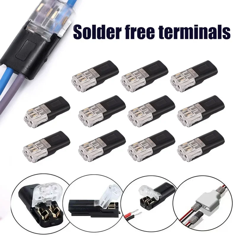 2Pin Way Plug Wire Cable Snap Connectors 10/50PCS Waterproof Electric Car Wire Double-Wire Plug-In Connector with Locking Buckle