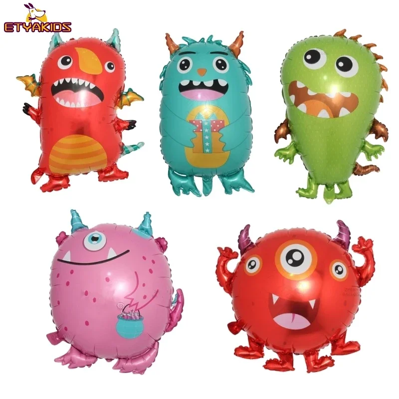 Cartoon Space Alien Monster Foil Balloons Baby Shower Birthday Party Decoration Newborn Photography Props Accessories Supplies