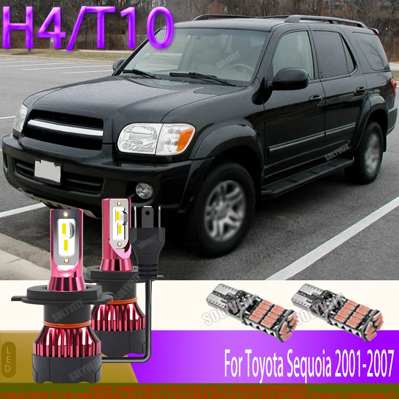 

Tired of Yellow, Dim Halogens Switch to White, 15000LM H4 LED Clarity For Toyota Sequoia 2001 2002 2003 2004 2005 2006 2007