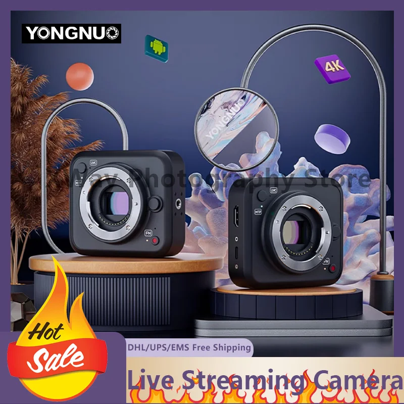 

Yongnuo Yn433Ii Профессиональная камера для потокового вещания в реальном времени, видеозапись высокой четкости, удобный сменный объектив, формат M4/3