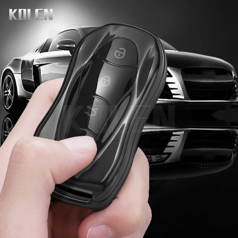 TPU Car Key Remote Case Cover Shell Fob For Geely Tugella 2020 Boyue Atlas Pro Gili Tugella Key Protector Keychain Accessories