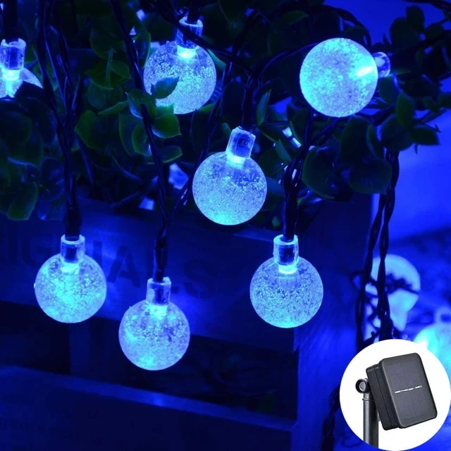 Guirlande Lumière LED Solaire Boule en Cristal PDQ 6