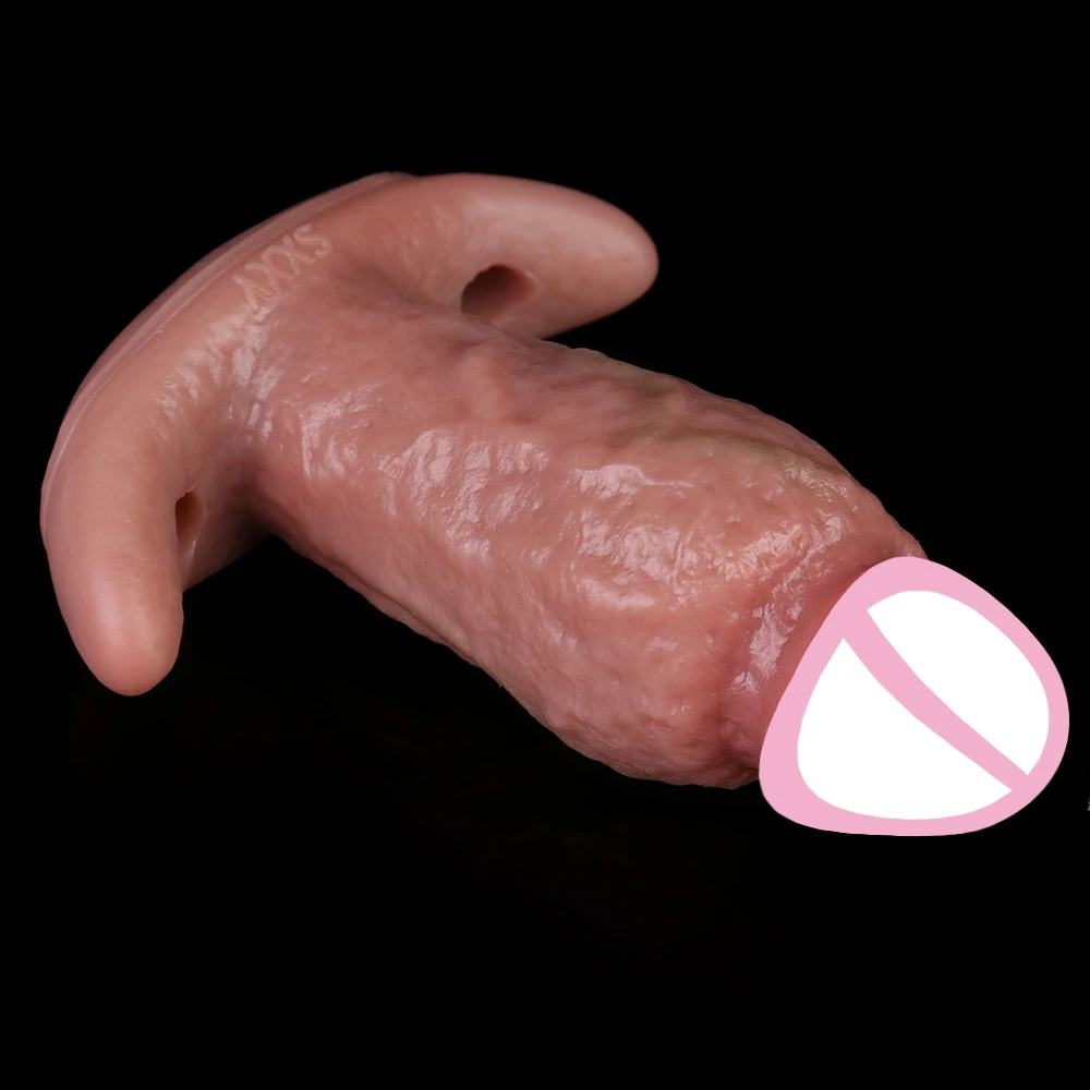 NNSX Wearable Realistic Vein Texture Dildos BDSM Gag Dildo Soft Silicone Butt Plug Mouth Gag T-Bar Base Anal Plug for Women Men view 3