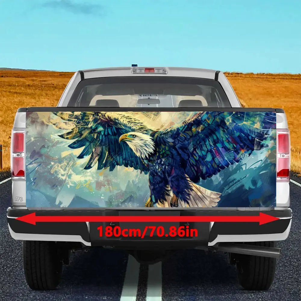 Spreading Wings American Eagle Print Car Tail Trunk Protect Vinly Decal Auto Accessories Hood Decor Sticker for Off-road Pickup