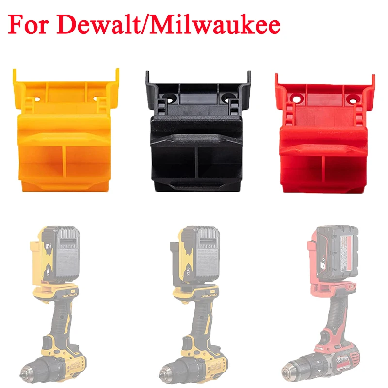 

2-in-1 Tool Mounting Bracket/Base for Dewalt/Milwaukee 18/20V Batteries and Tool Battery Base Bracket Battery Wall Mount Bracket