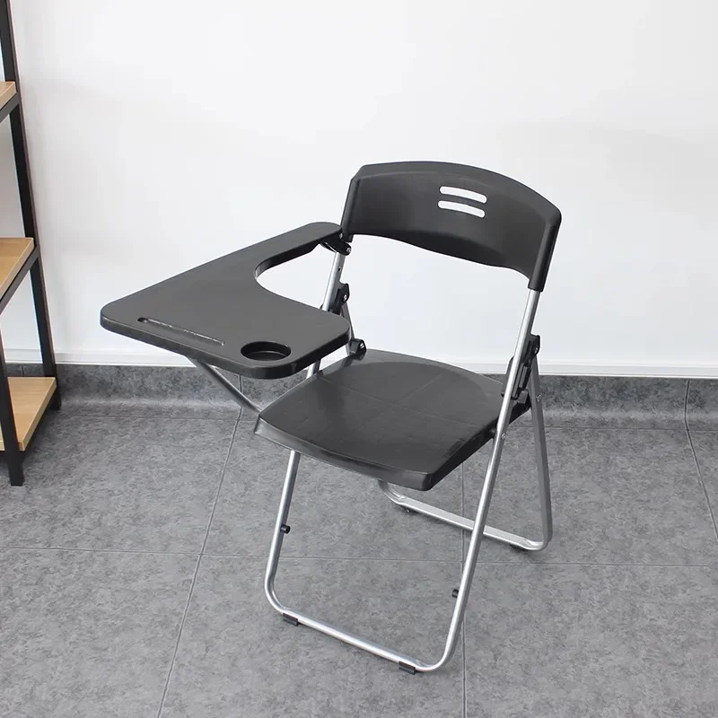 modern plastic folding training room college university high school classroom student study chair with shelf writing pad basket