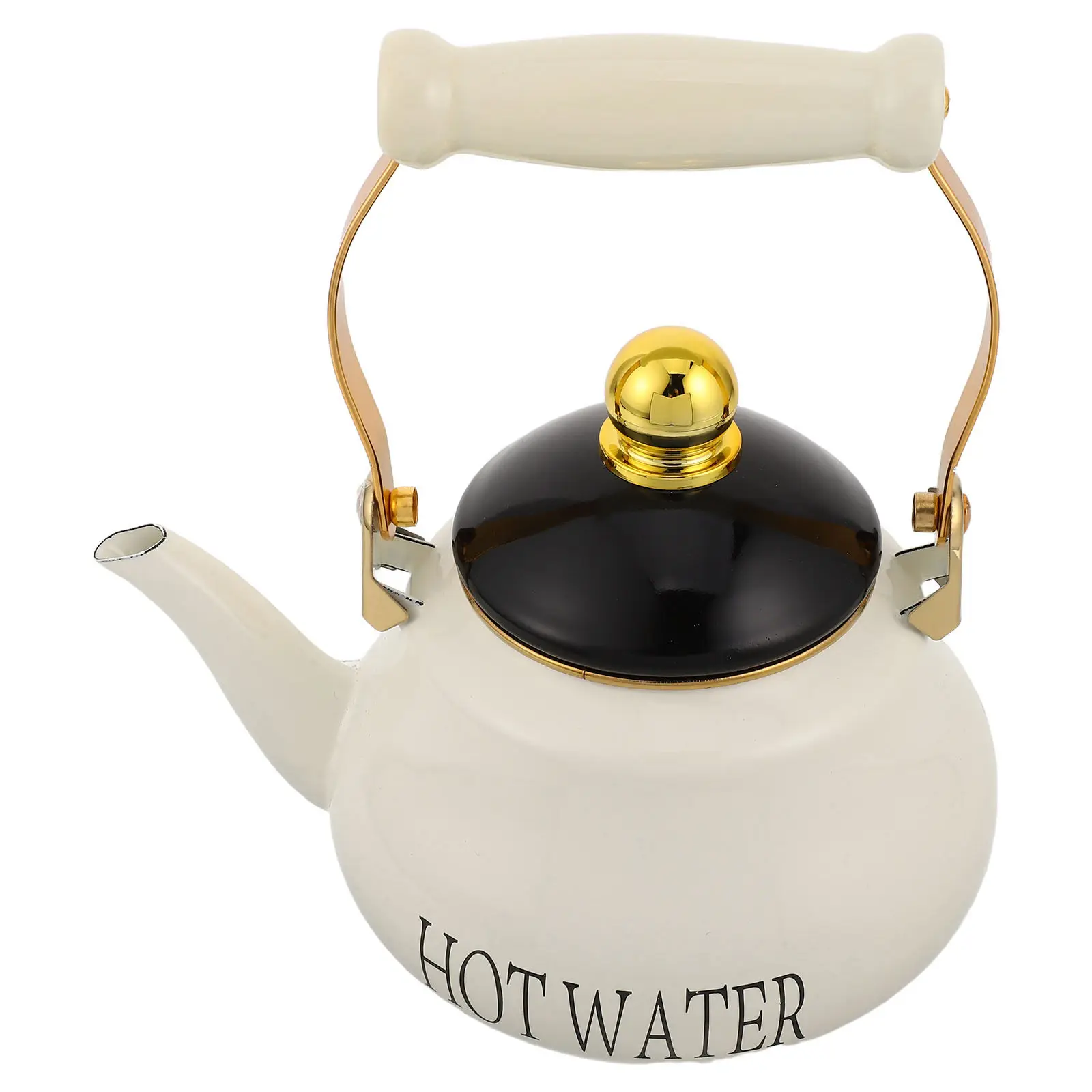 Farmhouse Enamel Stovetop Kettle For Boiling Water Outdoor Camping Kitchen Brewing Morning Tea Daily Use And Rustic Home Decor