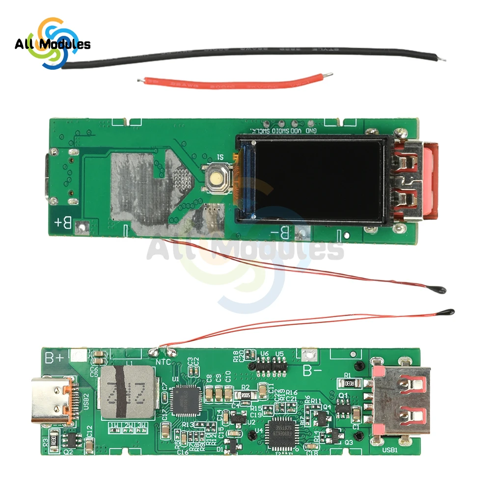 

22.5W Fast Charging Module with TFT Color Display PD QC VOOC Power Bank Case DIY Kit Portable Mobile Battery Case