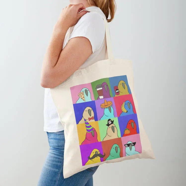 

Party Parrot Pride Parade Tote Bag reusable shopping bag Large bags for women Woman shopper bag Candy bags