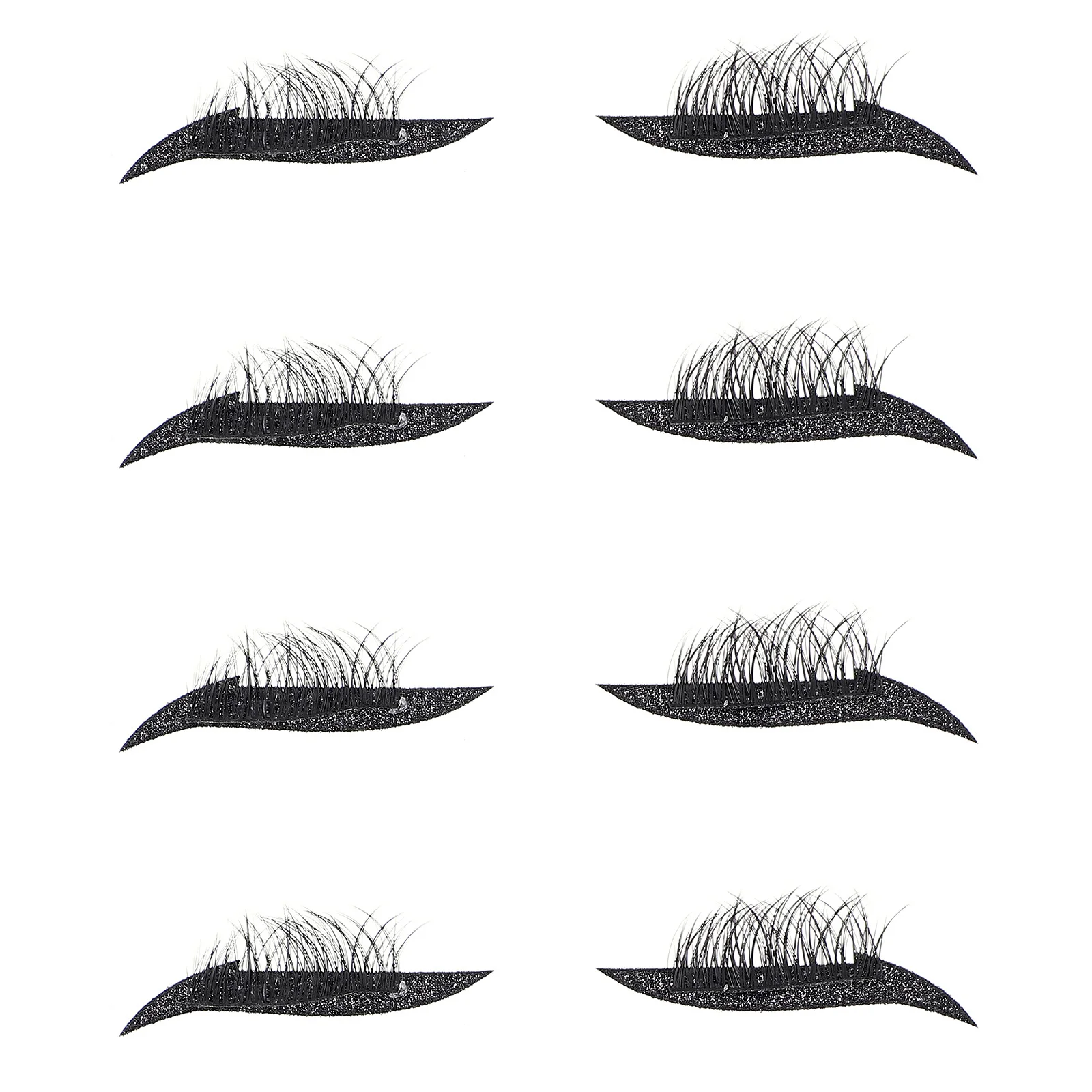 4Pairs Eyeliner Sticker Glitter Black Dense Self-Adhesive Eye Line Strip for Women Daily Makeup Masquerade Ball Cosplay Festival