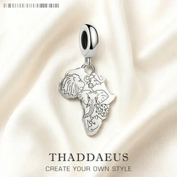 African Pendant 925 Sterling Silver Dangle Charm Women Men New Fine Jewelry