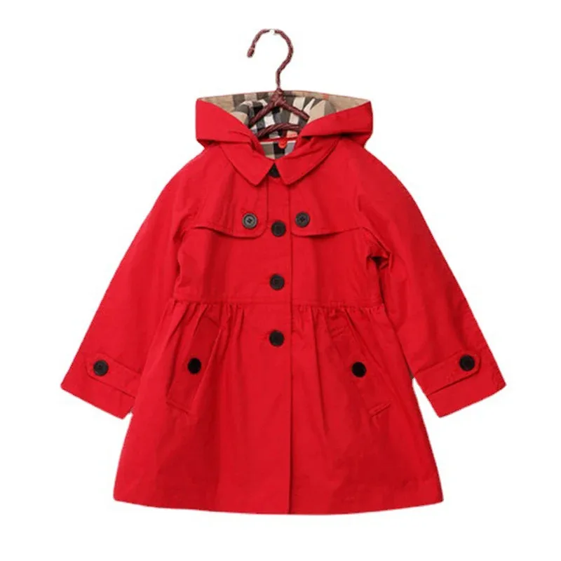 ملابس أطفال بنات سترات خريفية سترة واقية سترة بقلنسوة معطف بناتي 3 4 5 6 7 8 9 10 سنوات