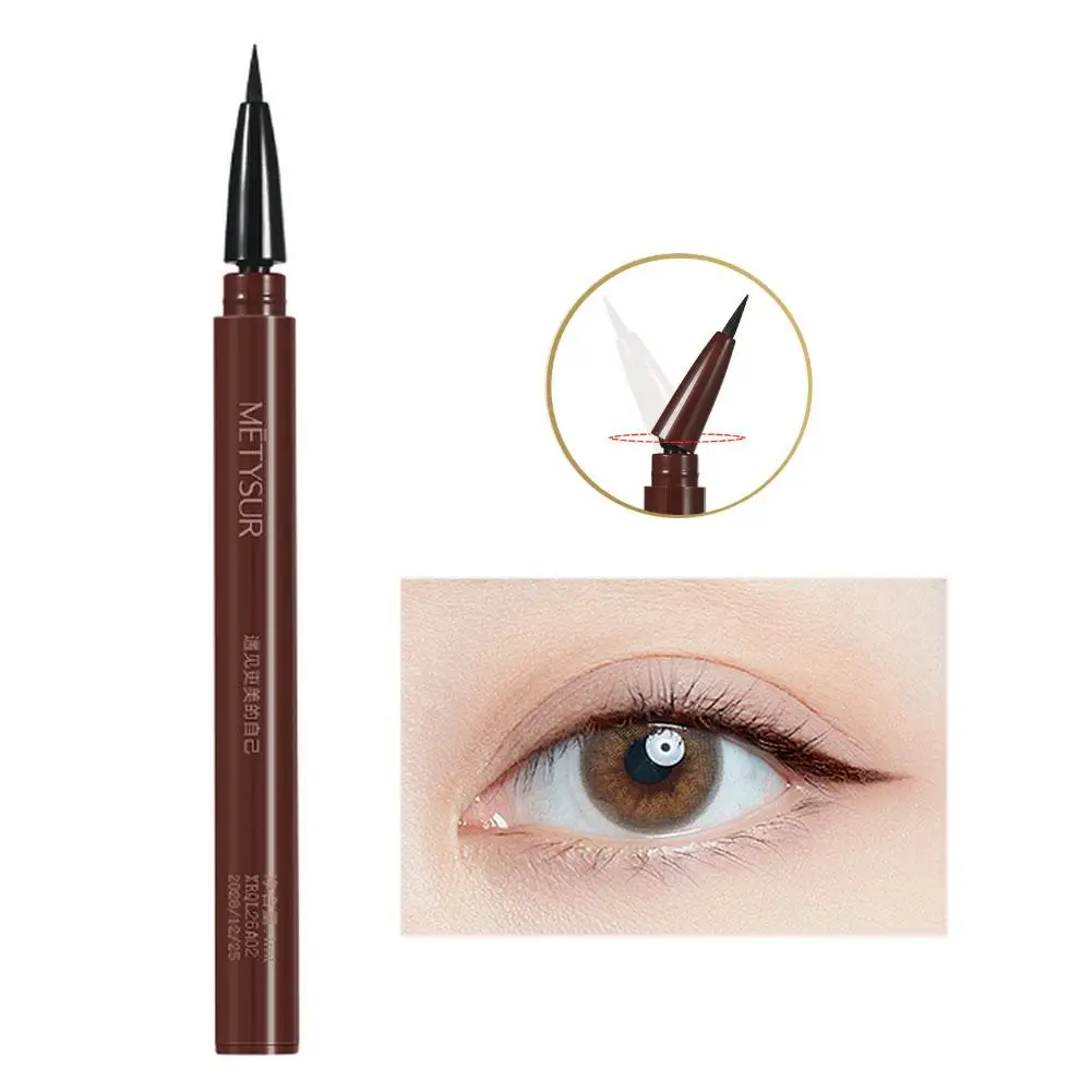 Wodoodporny płynny obrotowy kątowy Eyeliner do makijażu dla kobiet długotrwały szybkoschnący gładki Eyeliner ołówek Y1L0