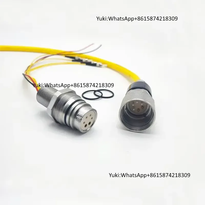 Subconn Underwater 6 Pin Connector Optic Fiber Cable Single Mode Strong Waterproof Adapter signal Wire Underwater Network