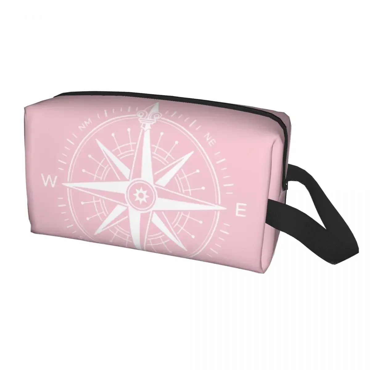 

Vintage Nautical Compass Makeup Bag for Women Travel Cosmetic Organizer Cute Captain Anchor Boat Storage Toiletry Bags