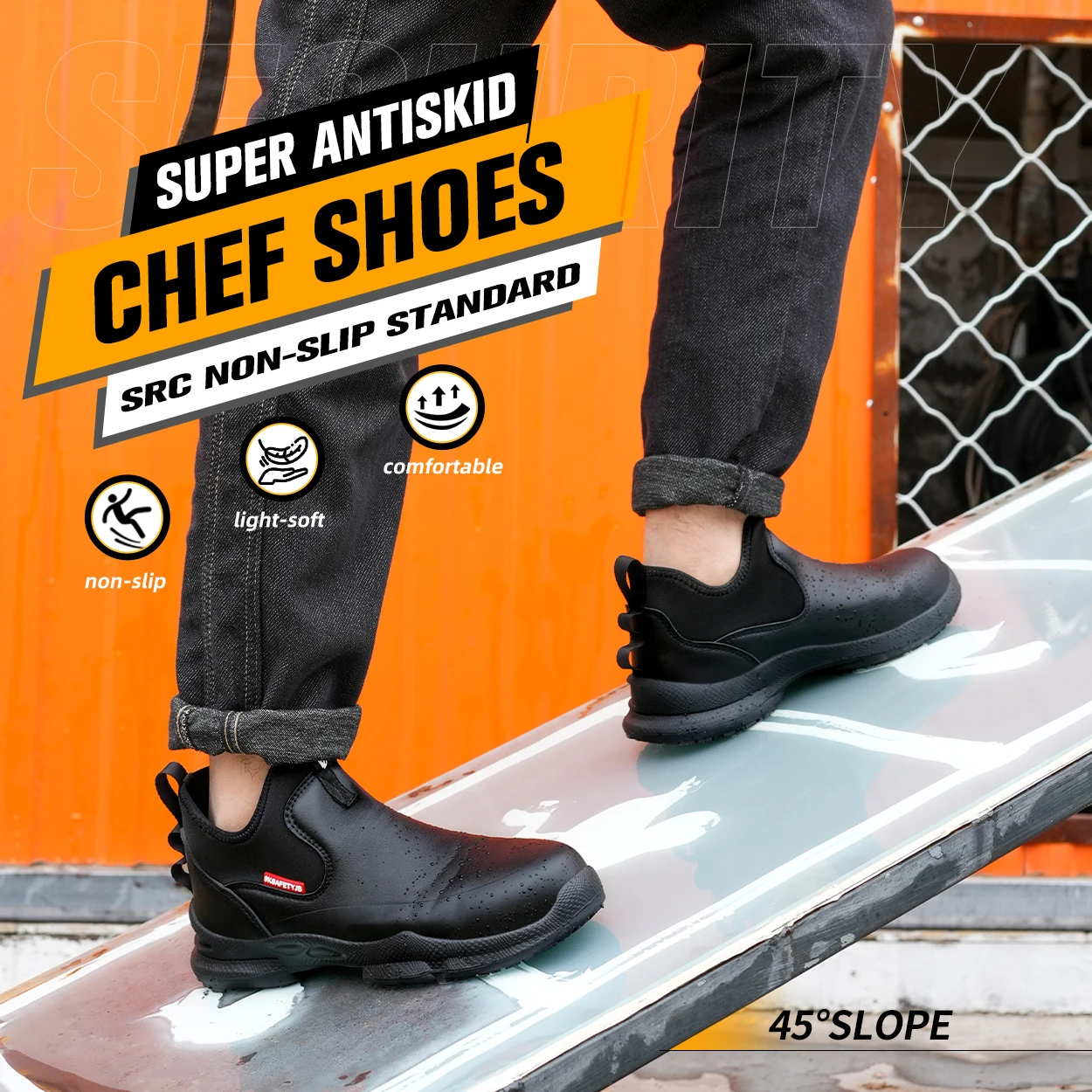 Shevalues Herren Eva Clogs Herren Kochschuhe Rutschfeste Küchenschuhe Arbeitsschuhe Ölbeständige wasserdichte und verschleißfeste Gummischuhe – Detail 22