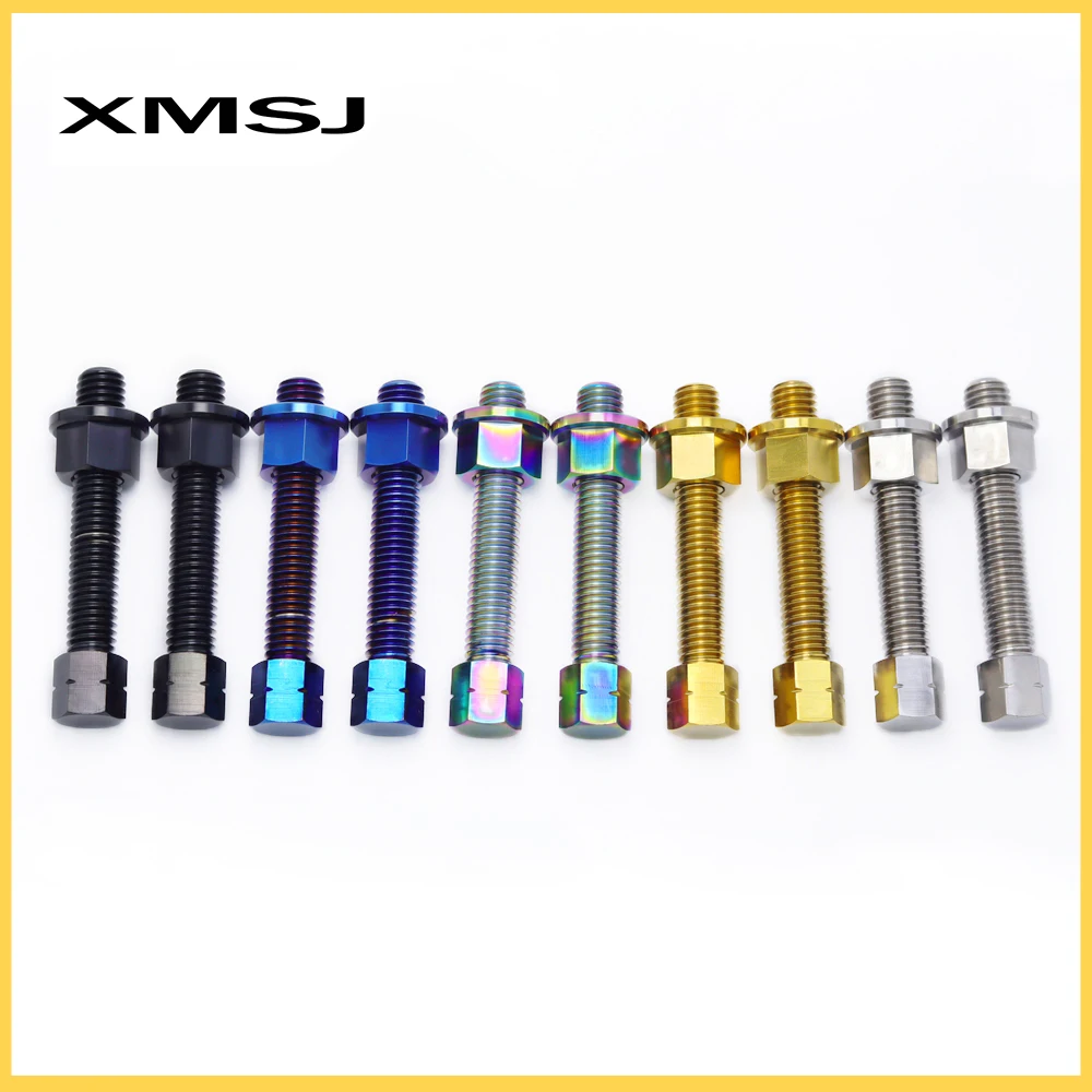 XMSJ Titanium Alloy Motocross Chain Adjuster Bolt Rear Axle M8 M10 Sprocket Locking Screws For KTM HONDA KAWASAKI SUZUKI YAMAHA