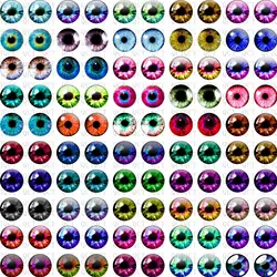 50Pcs 6/8/10/12mm Puppe Glas Eye Runde Drachen Katze Augen In Pairs Flatback cabochons Dekoration Keychain DIY Zubehör