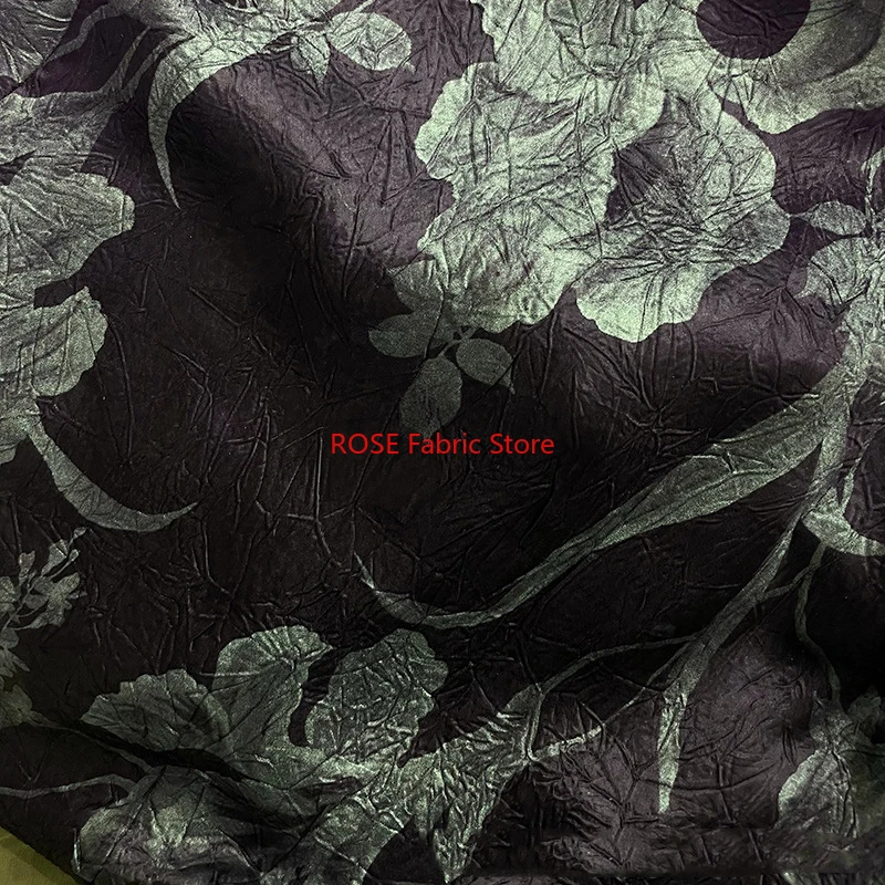1 yard Bronzing Pleated Fashion Skirts Clothing Diy Sewing Fabric Texture Art Designer Fabric
