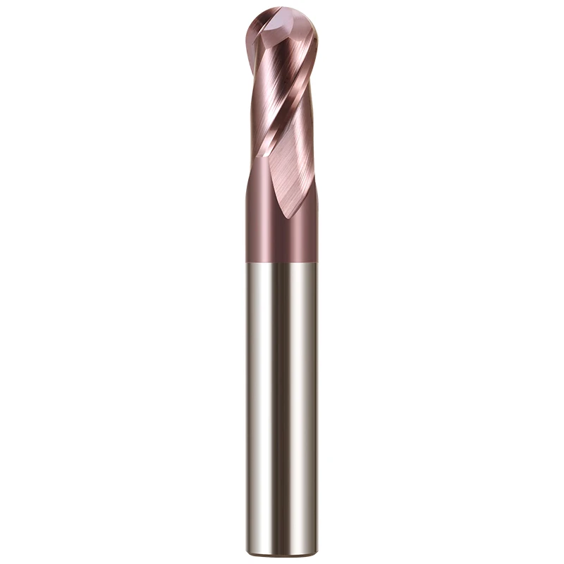 Ball Nose End Mill HRC62 Tungsten Carbide Cutter CNC Router Bit R0.5 R0.75 R1,R1.25 R2 R3mm -R10mm 2Flute Carbide Slot Drill