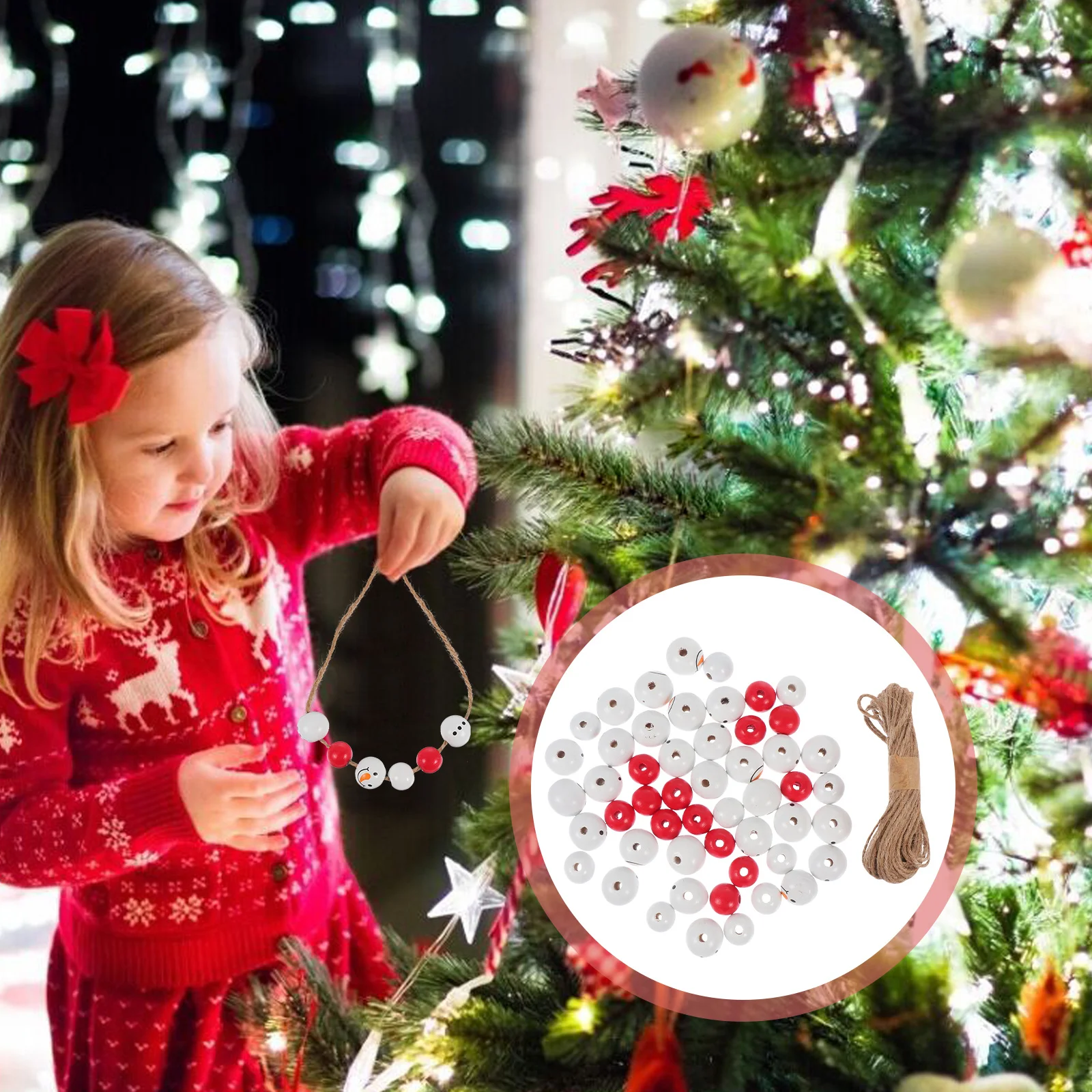 

200Pcs Christmas Themed DIY Ornament Accessories Fine Polishing Workmanship Safe Assured Perfect for Art Projects