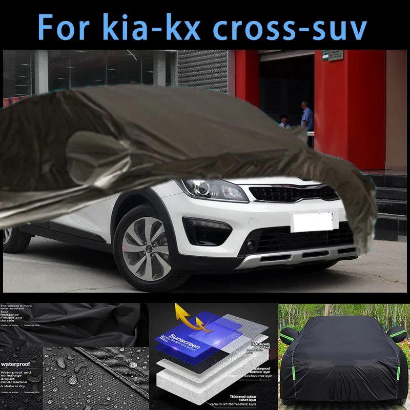 

For kia-kx cross-suv Outdoor Protection Full Car Covers Snow Cover Sunshade Waterproof Dustproof Exterior Car accessories