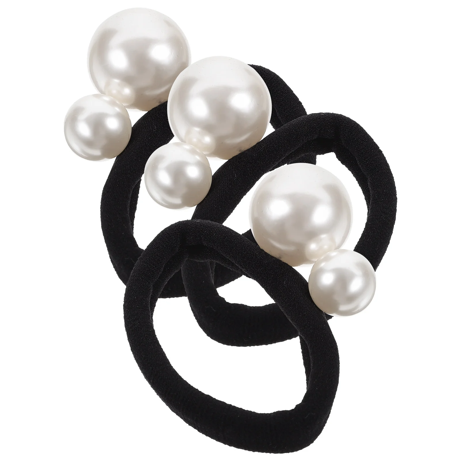 

3Pcs Pearl Hair Ties Stylish Accessories Eye-Catching Design for Women Girls Easy to Match Outfits Pearl Hair Tie