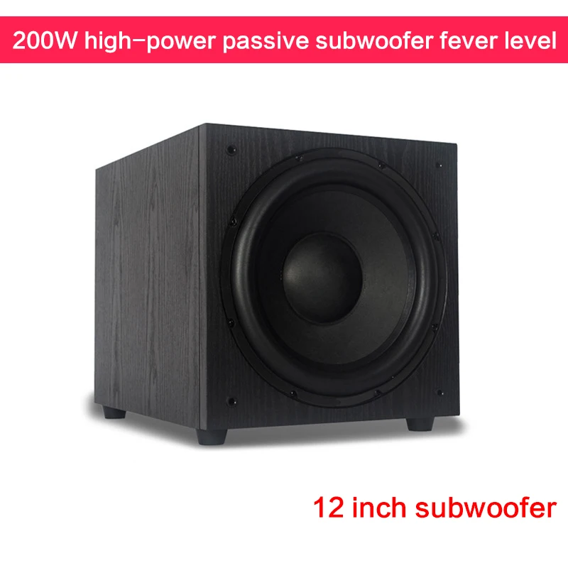 12 Inch 200W Home Theater Subwoofer DIY S013 Passive Subwoofer TV Computer Speakers Enthusiast HiFi Audio Amplifier 30Hz-120KHz