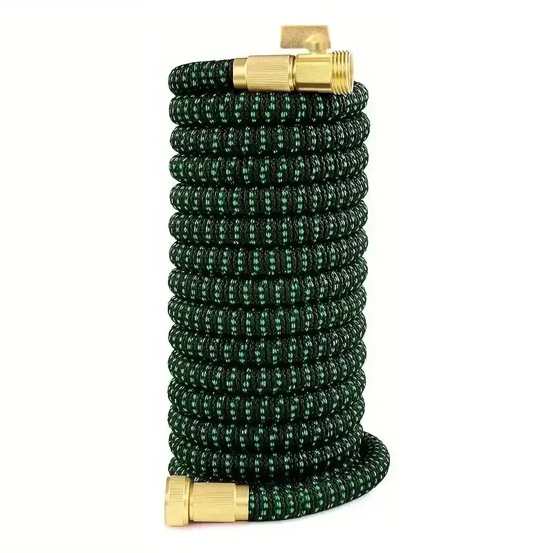 

Flexible High Pressure Garden Hose with Retractable Feature, Double Headed Metal Connector for Efficient Irrigation