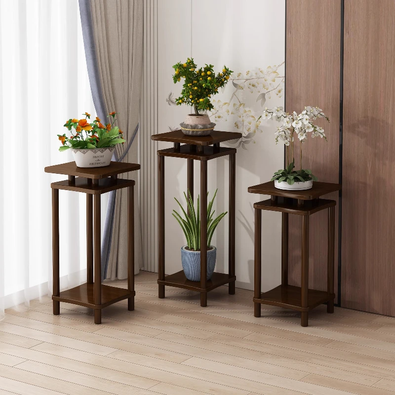 

Встроенная полка для орнаментов, подставка для цветов из цельного дерева, подставка для цветочного горшка от пола до потолка в помещении, подставка для цветов в гостиной