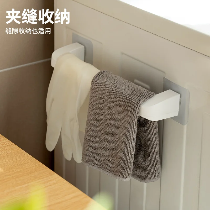 Towel Rack Toilet No Punching Wall Hanging Rack Bathroom Towel Single Bar Toilet Toilet Storage Hanger