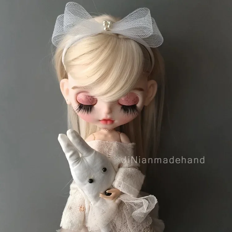 

ICY Blyth Doll Headwear Accessories Miss Thousand Gold Bow Pearl Hairband For 19 Joints OB24 Blyth Doll Dress Up Headdress