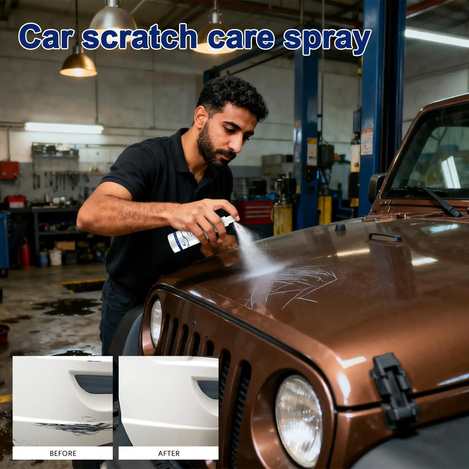 Car Scratch Remover Spray 60ml Long-Lasting Exterior Polish Agent Polishing Lquid Paint Scratch Remover for Automotive Paint