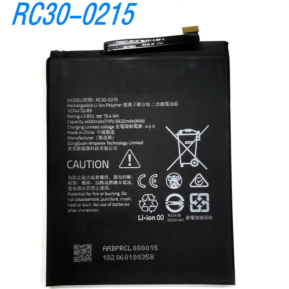 

Высококачественный аккумулятор 3,85 В, 15,4 Вт·ч RC30-0215 для мобильного телефона RAZER Phone 1-го поколения