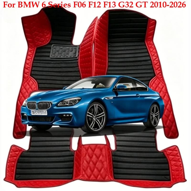 

OMANE Custom Car Floor Mats For BMW 6 Series F06 F12 F13 2010-2018 G32 GT 2017-2026 Auto Carpets Foot Coche Accessorie