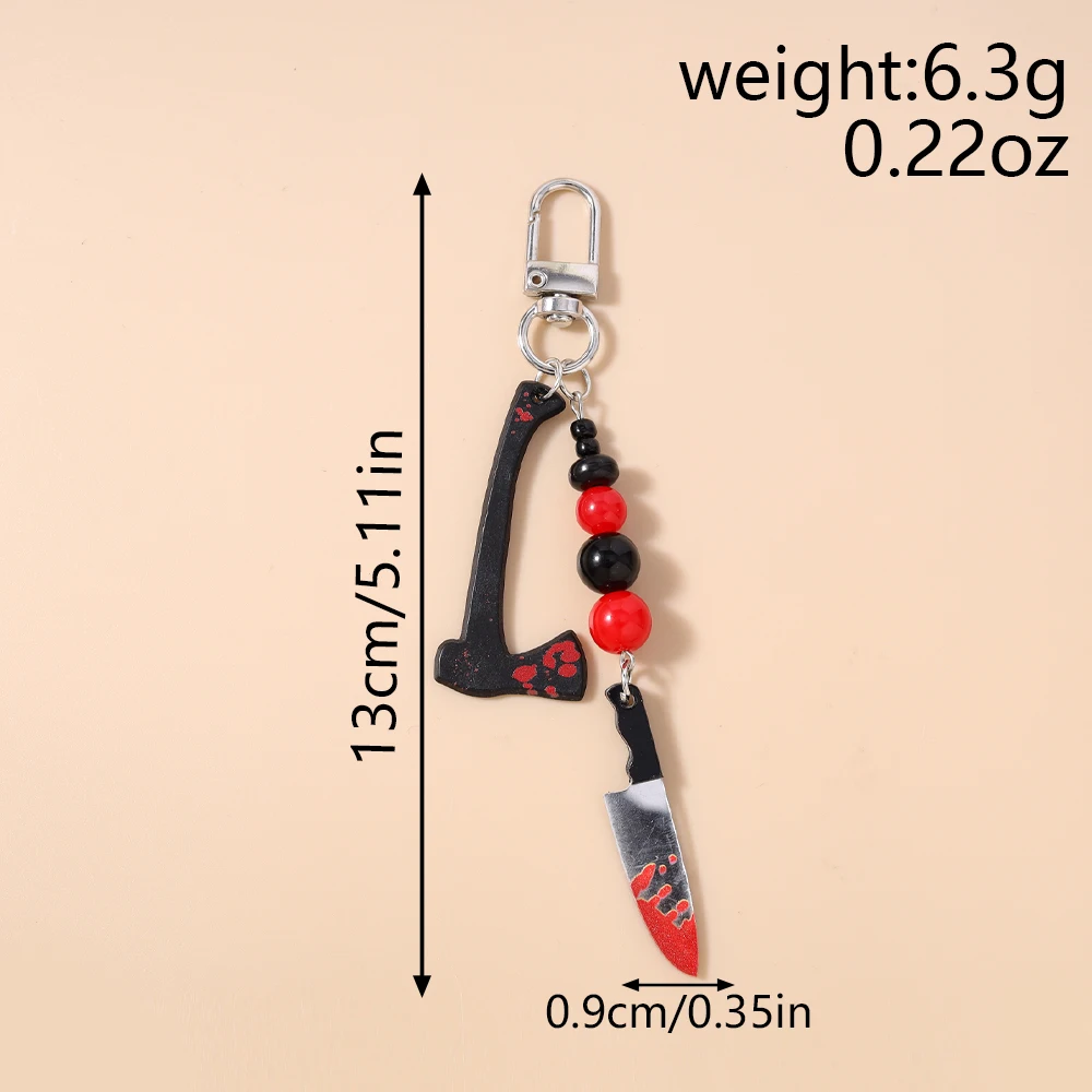 Aihua Harz Imitation Sägebesser Axt Schlüsselanhänger Frauen Mädchen Schlüsselanhänger Anhänger für Handtasche Dekor DIY Halloween Schlüsselanhänger Schmuck Geschenk – Detail 5