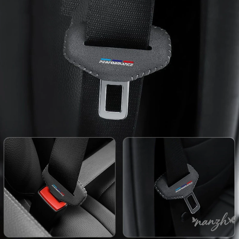 2pcs Car Seat Belt Plug Buckle Clip Protector Anti-Scratch Covee For BMW M Emblem E46 E36 E34 F10 E90 F30 E60 F30 E53 E30 E9 E87 view 5