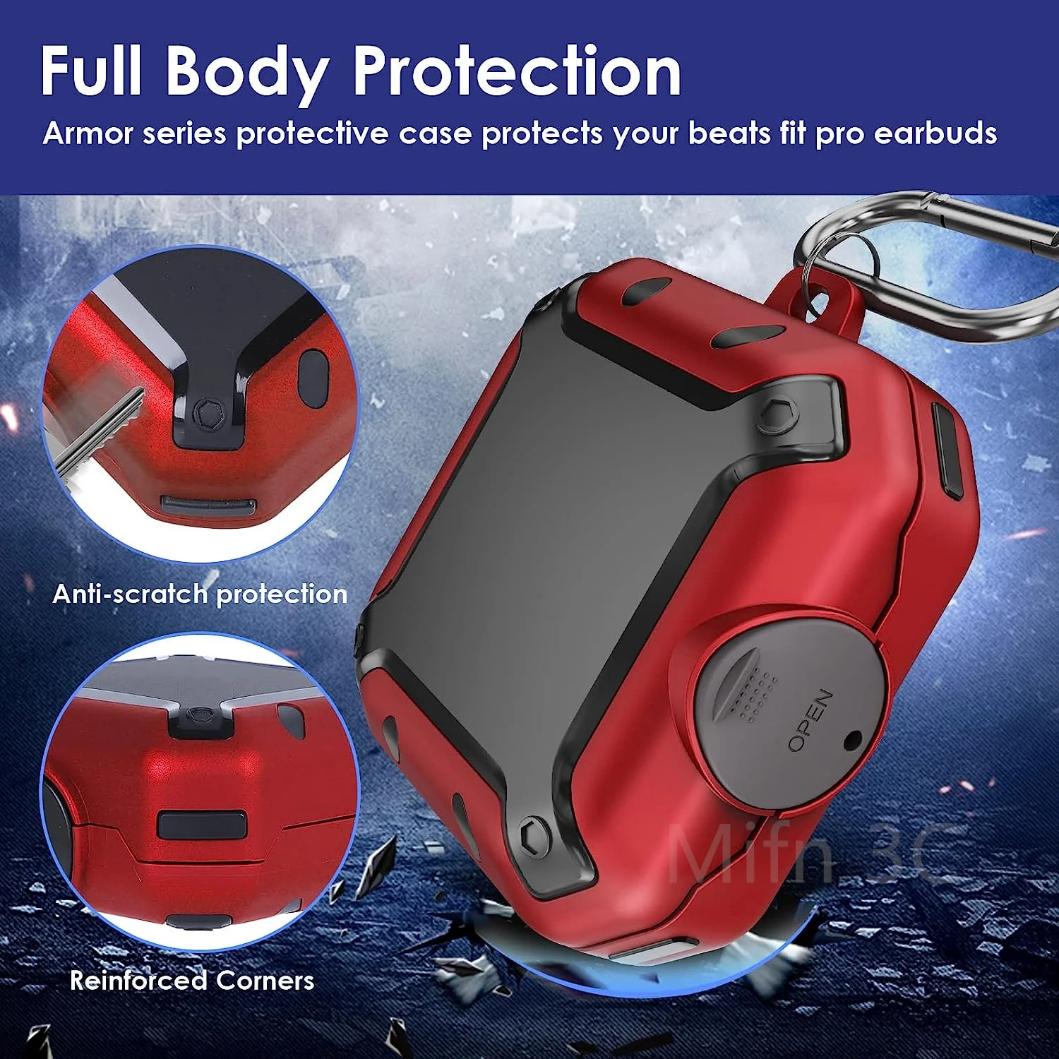 高級【アップグレードロック】Beats Fit Pro 2021 イヤホン用透明 PC ハードケース 耐衝撃ケース レディース メンズ Beats Fit Pro用