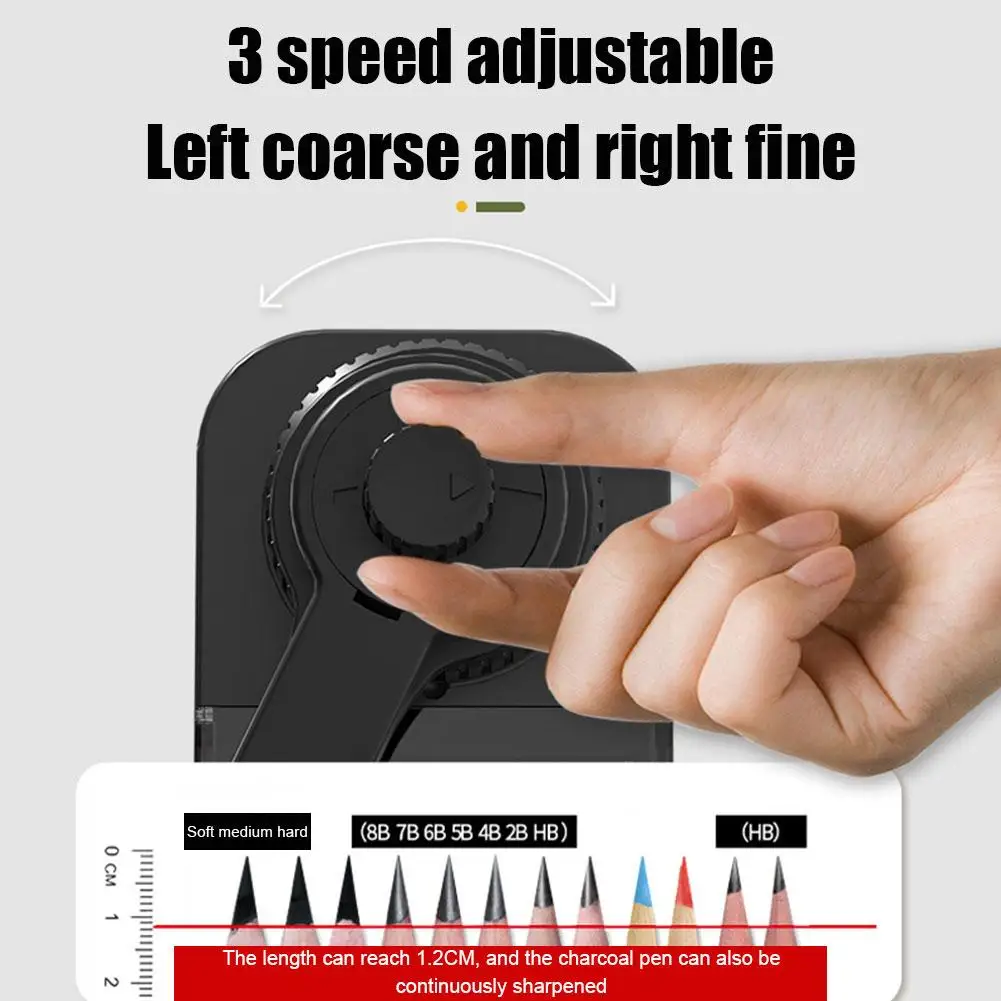 Sacapuntas Manual para estudiantes de arte, adecuado para bocetos de 6-8mm, carbón, colores, lápices de grafito