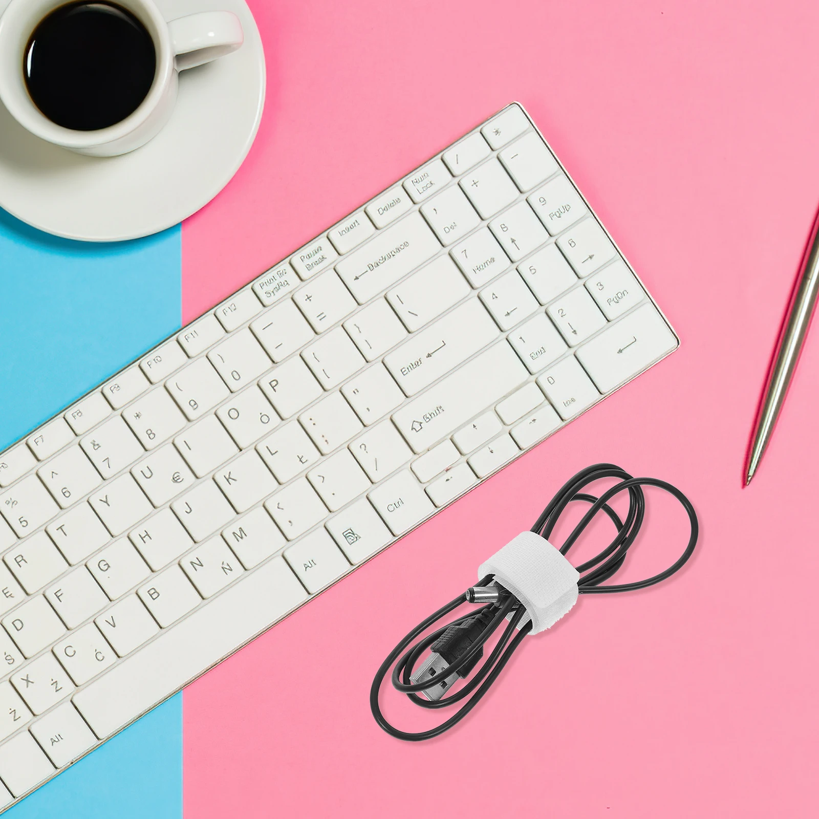 

50Pcs Colorful Cord Organizer Reusable Hook and Loop Cable Ties for Home Office Accessories USB Wire Management Straps