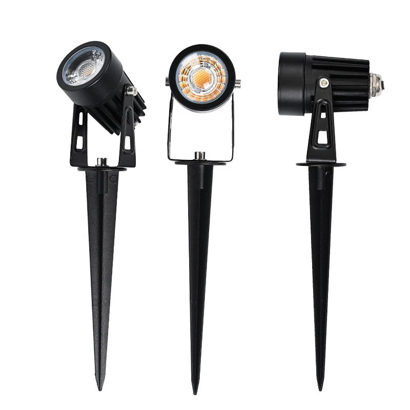 

AC110V220V DC12V24V Aluminium Waterproof Lighting Led Spotlights 0.5 Meter Wire LED Garden Lighting 5W Outdoor Spike Lawn Lamp