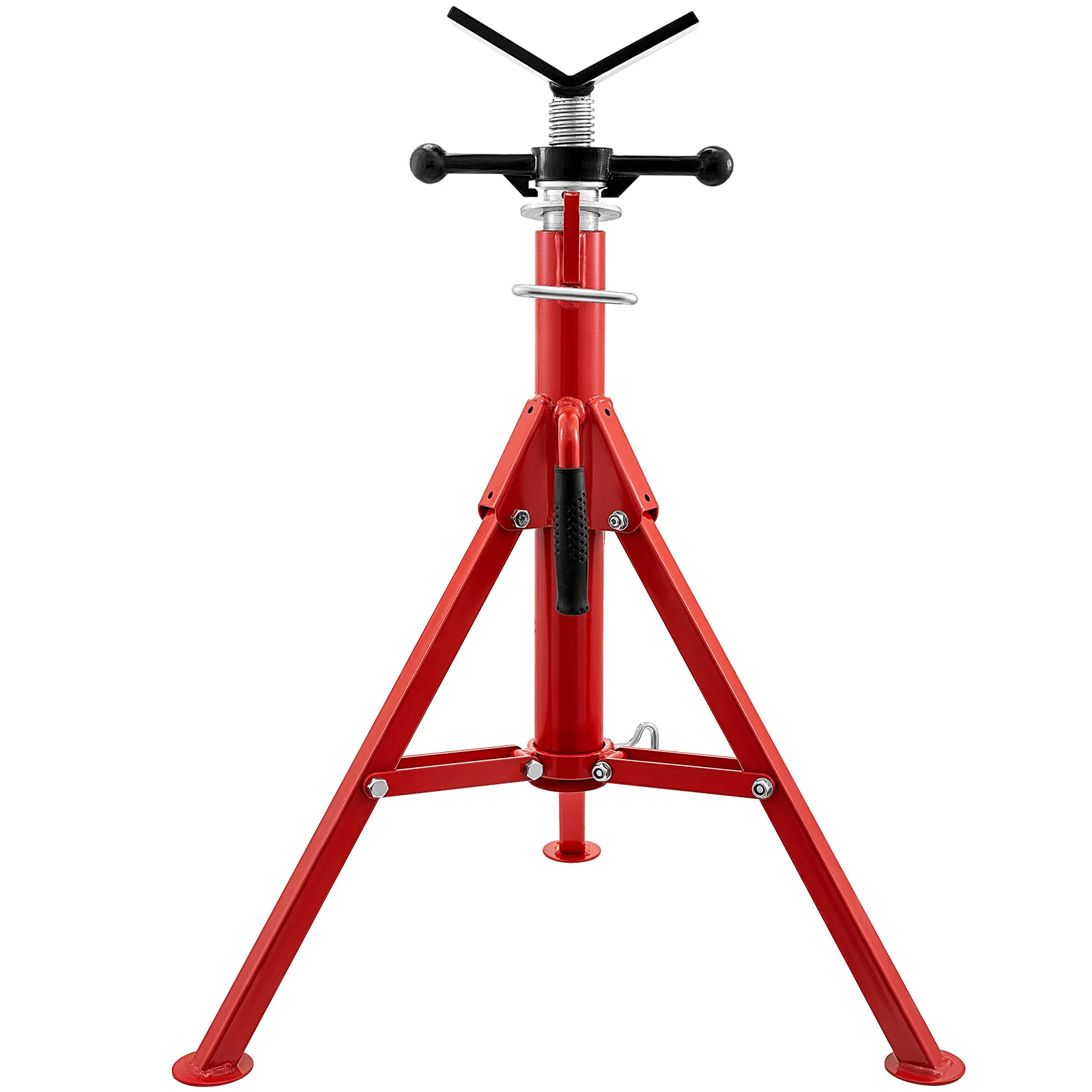 

V Head Pipe Stand Capacity, Adjustable Height, Pipe Jack Stands 2500 Lb. Load Capacity, Portable Folding Pipe Stands, Carbon