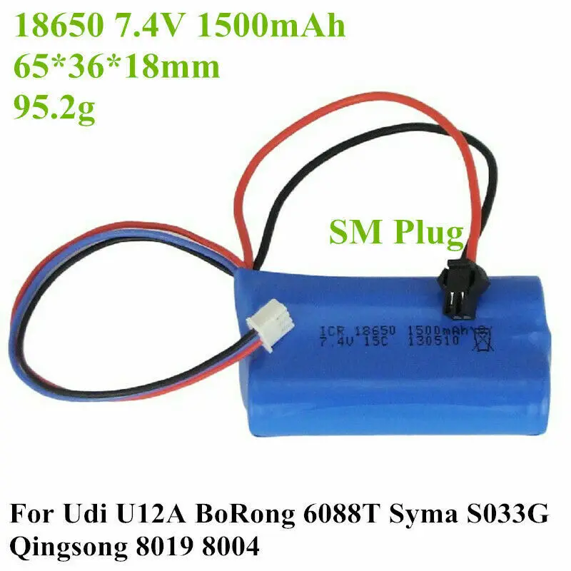1500Mah 7.4V Sm Bat…