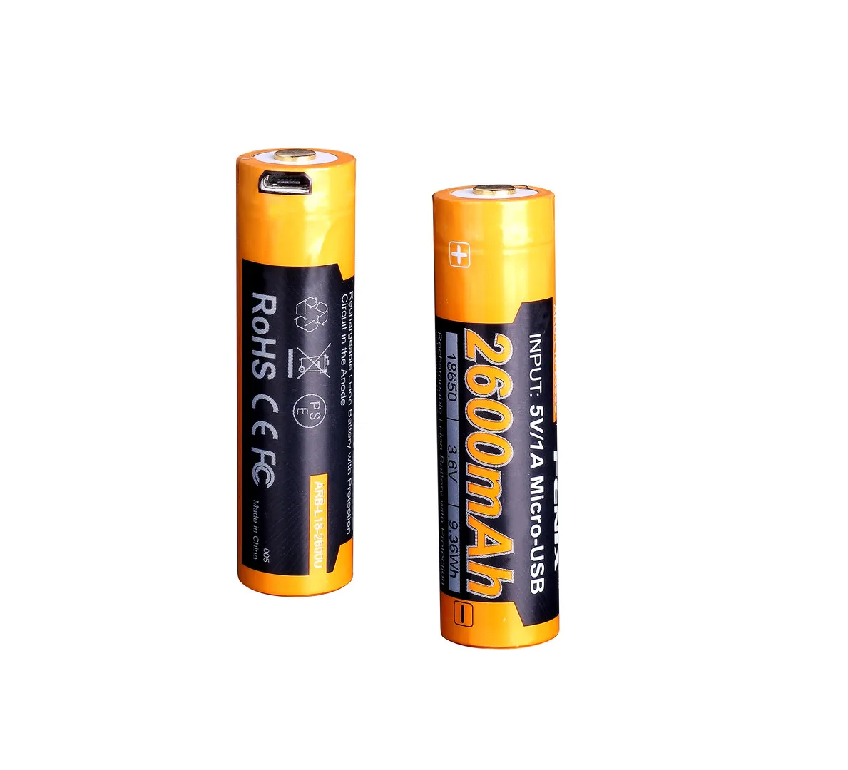 Fenix ARB-L18-2600U USB Charging 2600mAh 18650 Rechargeable Li-ion Battery