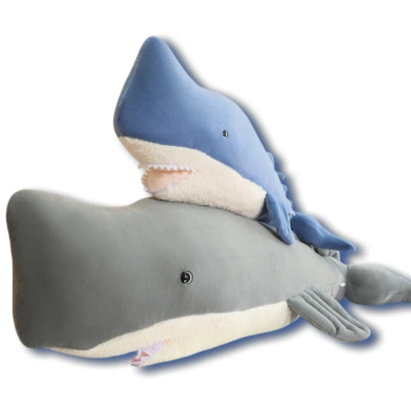 

Lifelike New Giant 40-110cm Marine Animal Sperm Whale Plush Doll Pillow Blue Gray Soft Whale Plush Toy Home Bedroom Decoration