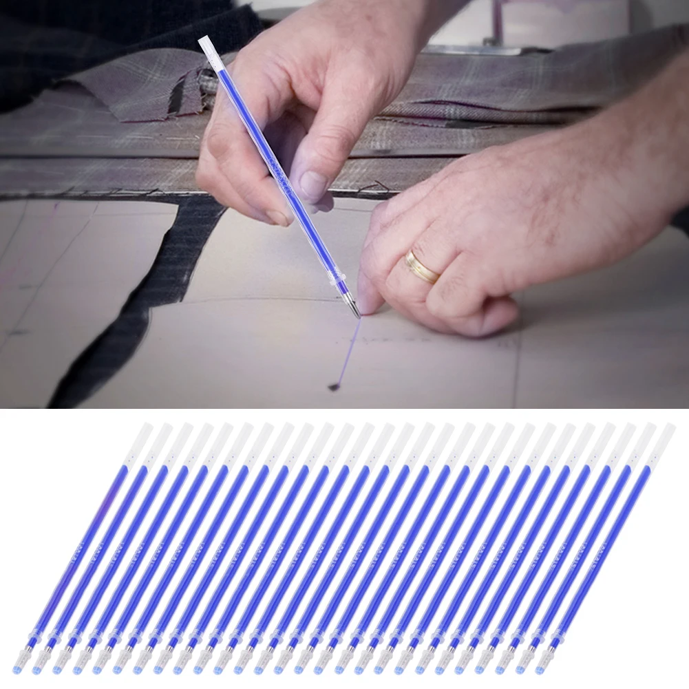 Verschwindender Stoffmarker Blau Hochtemperatur-Verschwindender Stift Nachfüllbar Hitze-Löschbarer Marker Schneiderzubehör