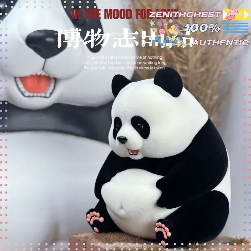 Auténtica figura de Panda en miniatura, bonito diseño que agarra el vientre, juguete coleccionable Ideal, una experiencia como ninguna otra muñeca Adorable